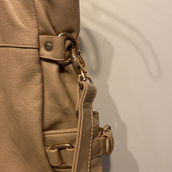 Like New Tan Satchel with shoulder strap and gold hardware. - Picture 2 of 7